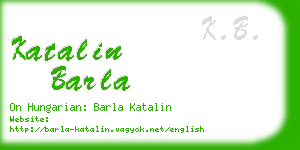 katalin barla business card